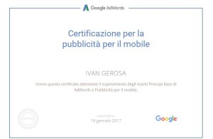 Certificazione Goolgle Mobile 